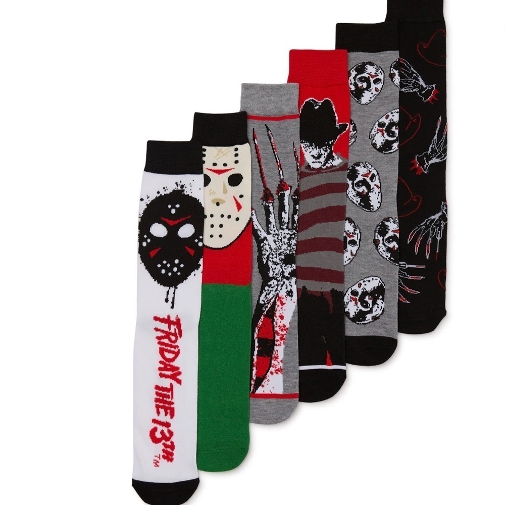 Freddy vs. Jason Men’s Crew Socks, 5-Pack